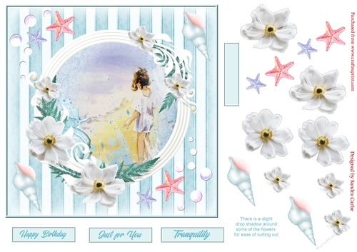 By the Sea Tranquility Decoupage Topper 4