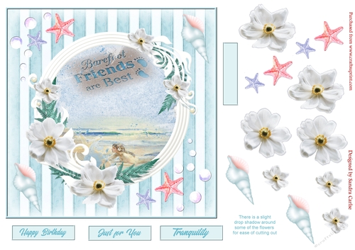 By the Sea Tranquility Decoupage Topper 5