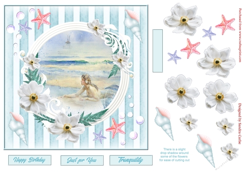By the Sea Tranquility Decoupage Topper 7