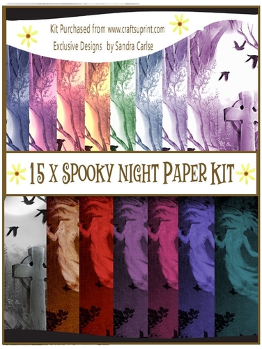 Spooky Night 15 x Halloween Papers Kit