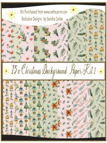 Christmas 15 x Background Paper Kit