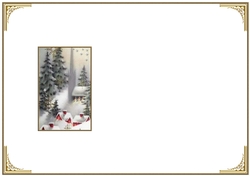 Snow topped Christmas Blank Insert