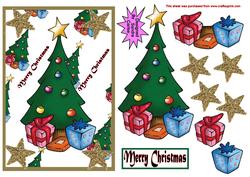 Christmas Glitter Hearts Topper