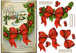 At Christmas Decoupage Vintage Topper