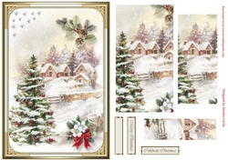 Christmas Village Scene Pyramid Topper