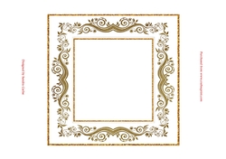 Christmas Gold Flourish Blank Insert 