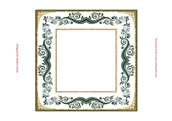 Christmas Green Flourish Blank Insert
