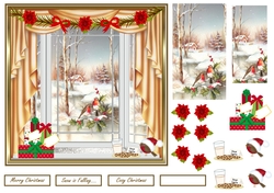 Christmas Window Decoupage Topper 1
