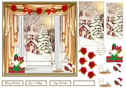 Christmas Window Decoupage Topper 2