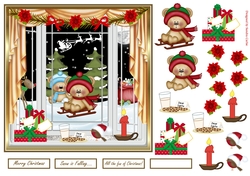 Fun at Christmas Decoupage Topper