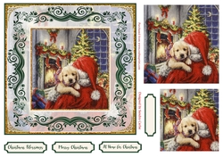 Christmas cuddles 7x7ins Topper