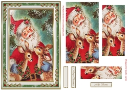 Christmas Jolly Vintage Santa Topper