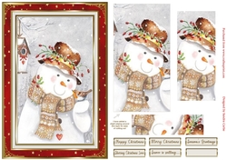 Christmas Happy Snowman Topper