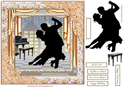 Anniversary/Romance Together We Dance Decoupage Topper