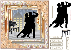 Anniversary/Romance Together We Dance Decoupage Topper 1