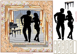 Anniversary/Romance Together We Dance Decoupage Topper 4