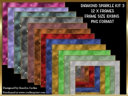 Diamond Sparkle 12 x Frames Kit 3