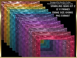 Sparkling Gems 12 x Frames Kit 2