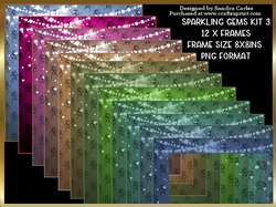 Sparkling Gems 12 x Frames Kit 3