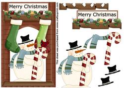 Christmas Snowman Decoupage Topper