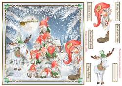 Christmas Gnomes Decoupage Topper 4