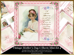Vintage Mothers Day/Birthday Topper Mini Kit 4