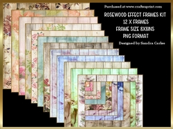 Rosewood Frames x 12 Kit