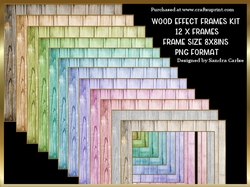 Wood Effect Frames x 12 Kit