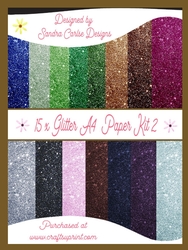 Glitter x 15 A4 Background Paper Kit 2