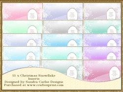 Christmas Snowflakes Blank Inserts x 15 Kit 4