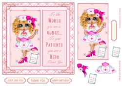 Thank You Nurse Decoupage 7x7ins Topper 4