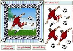 Football Fan Birthday Decoupage Topper 3