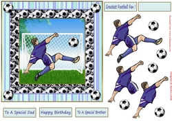 Football Fan Birthday Decoupage Topper 4