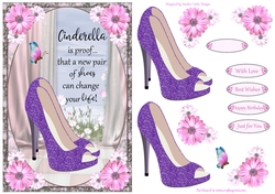 Cinderella Shoes Decoupage Topper 3