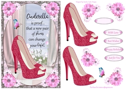 Cinderella Shoes Decoupage Topper 4