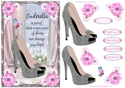 Cinderella Shoes Decoupage Topper 5