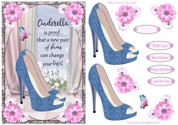 Cinderella Shoes Decoupage Topper 7
