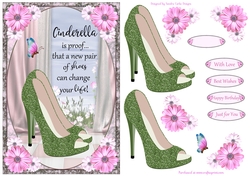 Cinderella Shoes Decoupage Topper 8