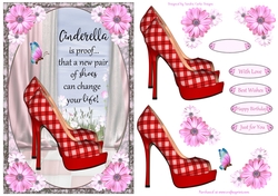 Cinderella Shoes Decoupage Topper 10