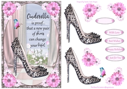 Cinderella Shoes Decoupage Topper 11