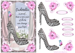 Cinderella Shoes Decoupage Topper 14