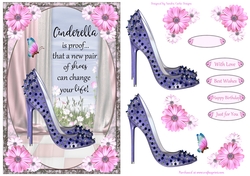 Cinderella Shoes Decoupage Topper 16