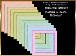 Linen Effect 8x8ins 12 x Frames Kit