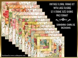 Vintage Floral Frame Kit Lace Filigree
