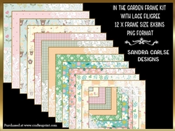In the Garden 12 x Frames with Lace Filigree Kit
