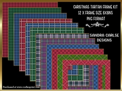 Christmas Tartan 12 x 8x8ins Frames Kit 