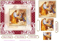 Christmas Vintage A Child is Born Topper 1