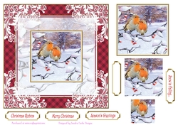 Christmas Vintage Snow is Falling Topper 2