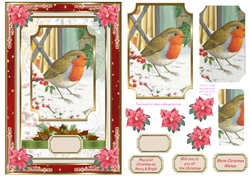 Christmas Robin Vintage Decoupage Topper 2