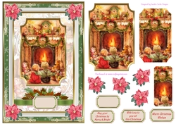 Christmas Fireside Decoupage Topper 1